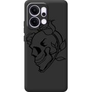 Чорний чохол BoxFace OPPO Reno 14 5G Skull and Roses