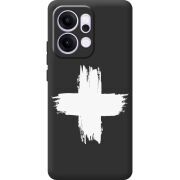 Чорний чохол BoxFace OPPO Reno 14 Pro 5G Білий хрест ЗСУ