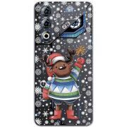 Прозорий чохол BoxFace Nubia Neo 3 GT 5G Christmas Deer with Snow