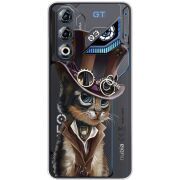 Прозорий чохол BoxFace Nubia Neo 3 GT 5G Steampunk Cat