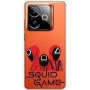 Прозорий чохол BoxFace Realme GT 7 5G siquid game люди в красном