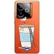 Прозорий чохол BoxFace Realme GT 7 5G Segull in Cofee Pool