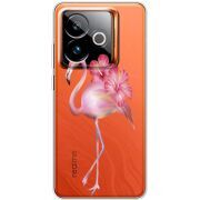 Прозорий чохол BoxFace Realme GT 7 5G Floral Flamingo