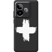 Чорний чохол BoxFace Realme GT 7 5G Білий хрест ЗСУ