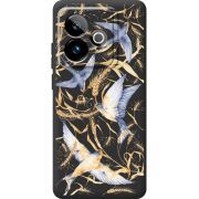 Чорний чохол BoxFace Realme GT 7 5G Ластівки