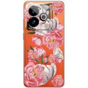 Прозорий чохол BoxFace Realme GT 7T 5G Peony Watercolor Style
