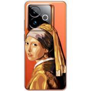 Прозорий чохол BoxFace Realme GT 7T 5G Девушка с жемчужной серёжкой