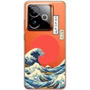 Прозорий чохол BoxFace Realme GT 7T 5G Большая волна в Канагаве