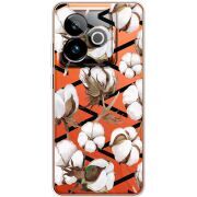 Прозорий чохол BoxFace Realme GT 7T 5G Cotton flowers