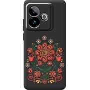 Чорний чохол BoxFace Realme GT 7T 5G Ukrainian Ornament