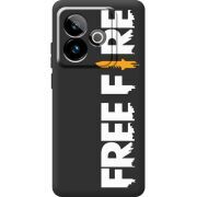Чорний чохол BoxFace Realme GT 7T 5G Free Fire White Logo