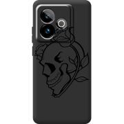 Чорний чохол BoxFace Realme GT 7T 5G Skull and Roses