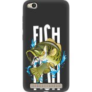 Черный чехол Uprint Xiaomi Redmi 5A Fish