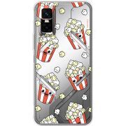 Прозорий чохол BoxFace Infinix GT 30 Pro с 3D-глазками Popcorn