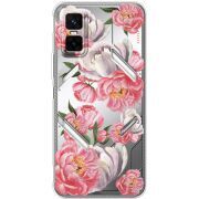 Прозорий чохол BoxFace Infinix GT 30 Pro Peony Watercolor Style
