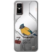 Прозорий чохол BoxFace Infinix GT 30 Pro Синиця і калина