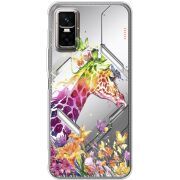Прозорий чохол BoxFace Infinix GT 30 Pro Colorful Giraffe