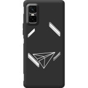 Чорний чохол BoxFace Infinix GT 30 Pro Paper Plane