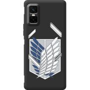 Чорний чохол BoxFace Infinix GT 30 Pro Атака Титанов Крылья Свободы