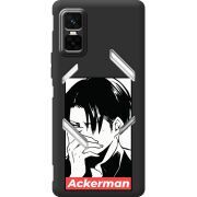 Чорний чохол BoxFace Infinix GT 30 Pro Attack On Titan - Ackerman