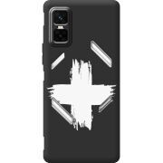 Чорний чохол BoxFace Infinix GT 30 Pro Білий хрест ЗСУ