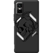 Чорний чохол BoxFace Infinix GT 30 Pro Skull and Roses