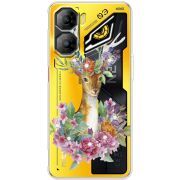 Чохол зі стразами Nubia Neo 3 5G Deer with flowers