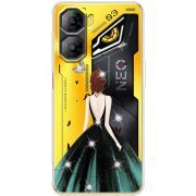 Чохол зі стразами Nubia Neo 3 5G Girl in the green dress