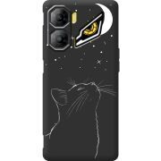 Чорний чохол BoxFace Nubia Neo 3 5G Місячний кіт