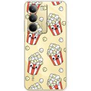 Прозорий чохол BoxFace Realme C71 с 3D-глазками Popcorn