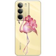 Прозорий чохол BoxFace Realme C71 Floral Flamingo
