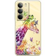 Прозорий чохол BoxFace Realme C71 Colorful Giraffe