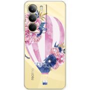 Чохол зі стразами Realme C71 Pink Air Baloon