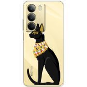 Чохол зі стразами Realme C71 Egipet Cat