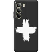 Чорний чохол BoxFace Realme C71 Білий хрест ЗСУ