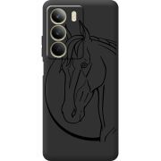 Чорний чохол BoxFace Realme C71 Horse