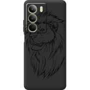 Чорний чохол BoxFace Realme C71 Lion
