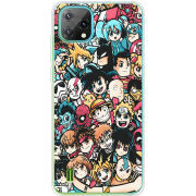Чохол BoxFace Blackview Oscal C60 Anime Stickers