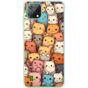 Чохол BoxFace Blackview Oscal C60 Котики муркотики