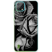 Чохол BoxFace Blackview Oscal C60 Black and White Roses