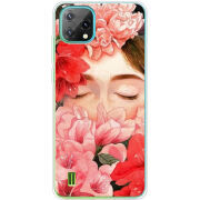 Чохол BoxFace Blackview Oscal C60 Girl in Flowers
