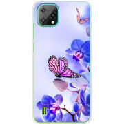 Чохол BoxFace Blackview Oscal C60 Orchids and Butterflies