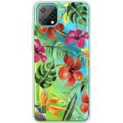 Прозорий чохол BoxFace Blackview Oscal C60 Tropical Flowers