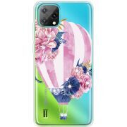 Чохол зі стразами Blackview Oscal C60 Pink Air Baloon