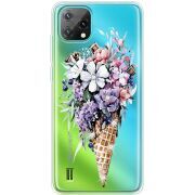 Чохол зі стразами Blackview Oscal C60 Ice Cream Flowers
