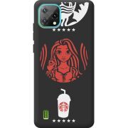 Чорний чохол BoxFace Blackview Oscal C60 RedWhite Coffee