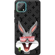 Чорний чохол BoxFace Blackview Oscal C60 looney bunny
