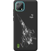 Чорний чохол BoxFace Blackview Oscal C60 Військовий літак