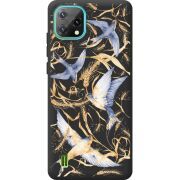 Чорний чохол BoxFace Blackview Oscal C60 Ластівки