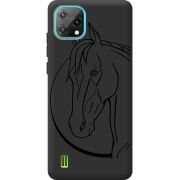 Чорний чохол BoxFace Blackview Oscal C60 Horse